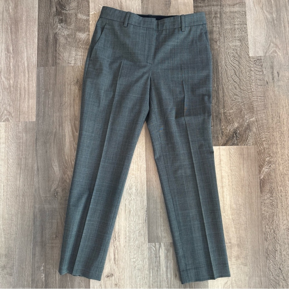 Theory Black and Gray Plaid Dress Pants Sz 2 NWOT